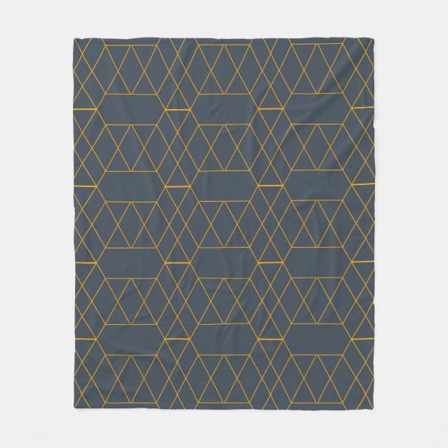 Couverture Polaire Or, simple, moderne, cool, lignes géométriques ten (Devant)