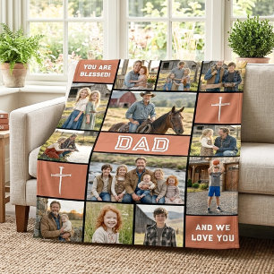 Couverture Polaire Orange Assourdi 12 Photo Nom Papa Gras Blanc