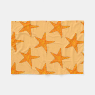 Couverture Polaire Orange Beach Ocean Starfish Star Fish Marine Life
