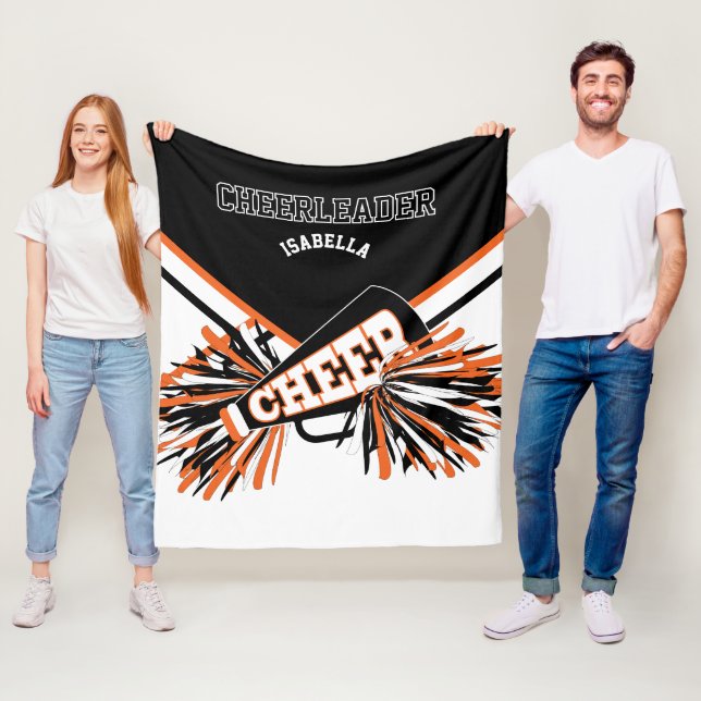 Couverture Polaire Orange, Blanc & Noir - Pour une meneuse de claque (En situation)