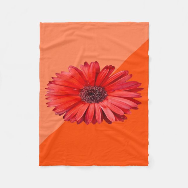 Couverture Polaire Orange Daisy Colorblock  (Devant)