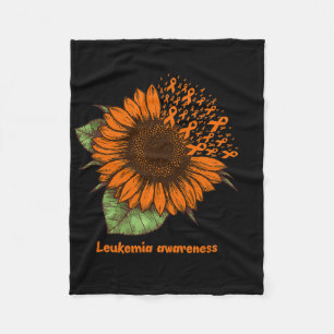 Couverture Polaire Orange Leukemia Sensibilisation Tournesol Guerrier