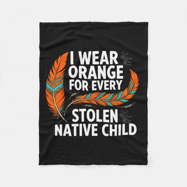 Couverture Polaire Orange Unity Day Every Child Native American Women (Devant)