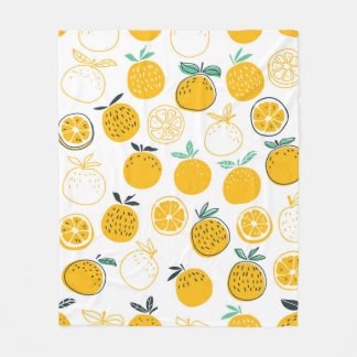 Couverture Polaire Oranges fruits sans couture motif