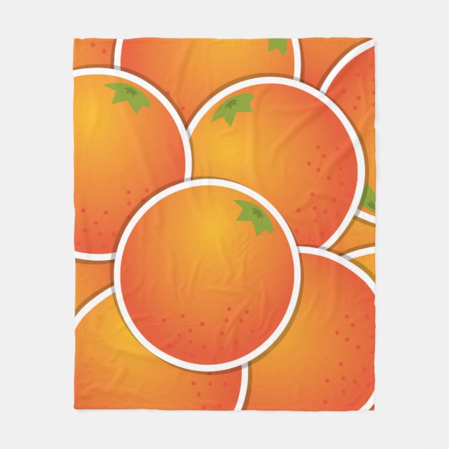 Couverture Polaire Oranges funky (Devant)