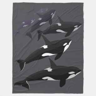 Couverture Polaire Orca Blanket Cool tueur baleine Art Fleece Blanket