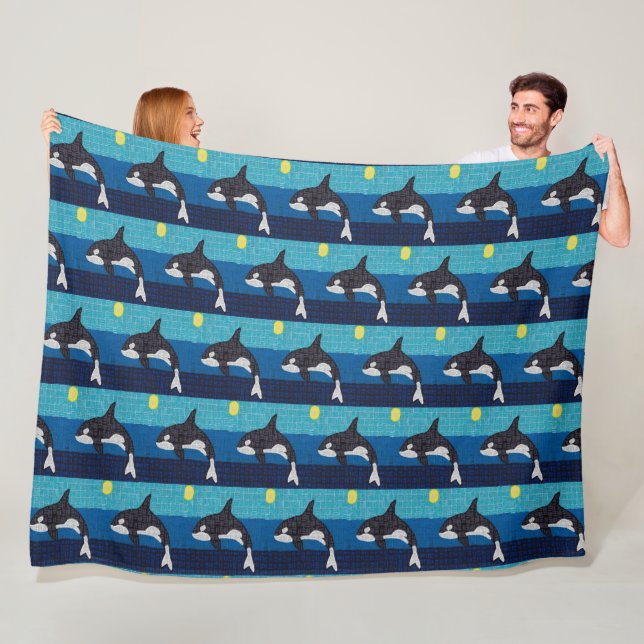 Couverture Polaire Orca - Plaid Flanelle (En situation)