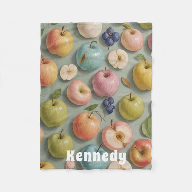 Couverture Polaire Orchard Whimsy : Fruits pastel (Devant)