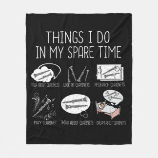 Couverture Polaire Orchestre masculin Clarinet Joueur Clarinet Drôle