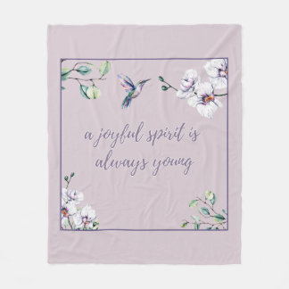 Couverture Polaire Orchidées de colibri rose Élégant simple