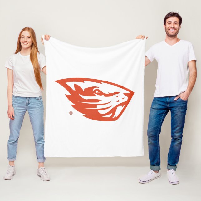 Couverture Polaire Oregon State Beavers | Tête de castor (En situation)