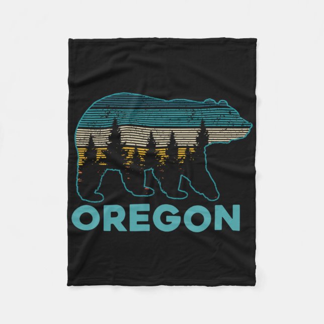 Couverture Polaire Oregon Usa Grizzly Bear Souvenir  (Devant)