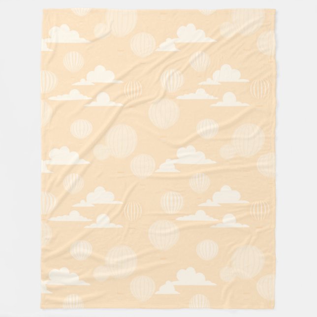 Couverture Polaire Oreiller à jet jaune à air chaud (Devant)