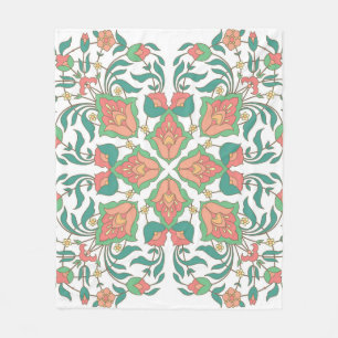 Couverture Polaire Oriental Floral Vintage Design