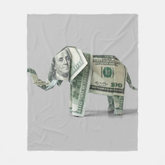 Couverture Polaire Origami Argent Éléphant 100 $