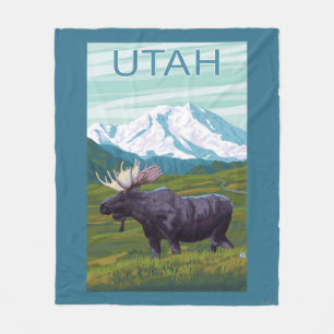 Couverture Polaire Orignaux avec MountainUtah