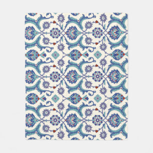 Couverture Polaire Ornement floral : Motif arabe traditionnel.