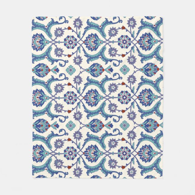 Couverture Polaire Ornement floral : Motif arabe traditionnel. (Devant)