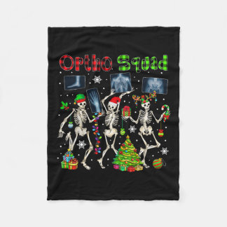 Couverture Polaire Ortho Squad Xmas Trois Santa Renne Elfe Radio Ske