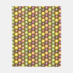 Couverture Polaire Os! Cercle Imprimer les couleurs d'automne (Moyen)