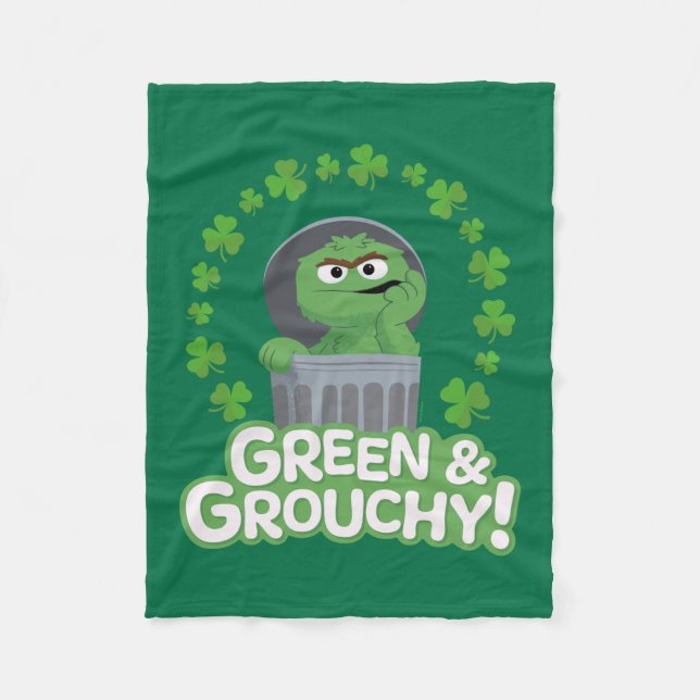 Couverture Polaire Oscar | Green & Grouchy ! (Devant)