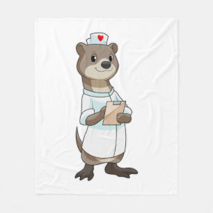 Couverture Polaire Otter comme infirmière avec coeur