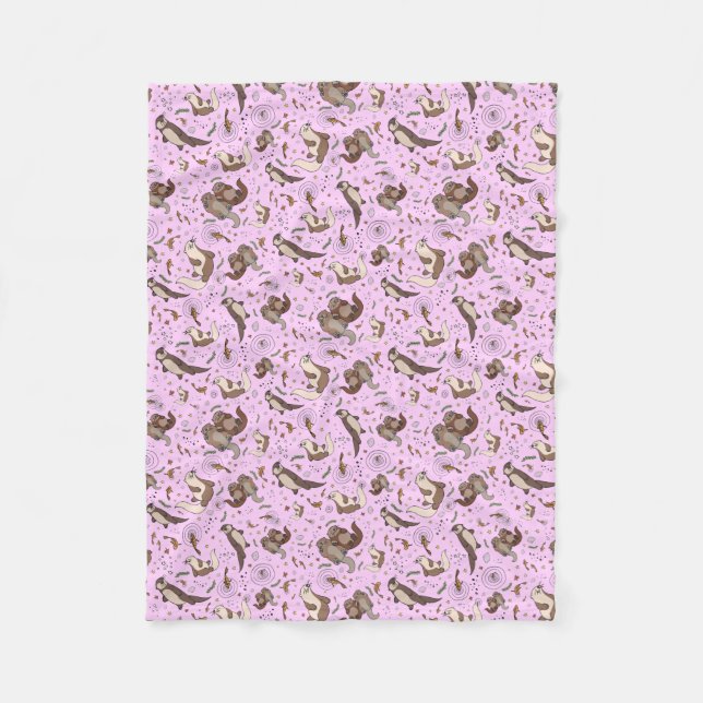 Couverture Polaire Otter en rose (Devant)