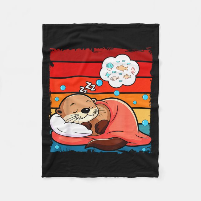 Couverture Polaire Otter Sleeng Animal Pajamas Nap Pjs Outfit Sea Ott (Devant)