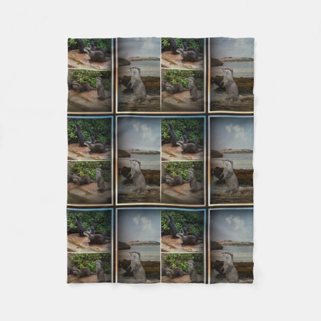 Couverture Polaire Otter Trois Collage De Photos, Petit (Devant)
