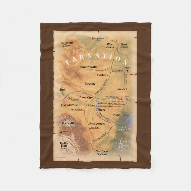 Couverture Polaire Où à Tarnation ? (Carte amusante) (Devant)