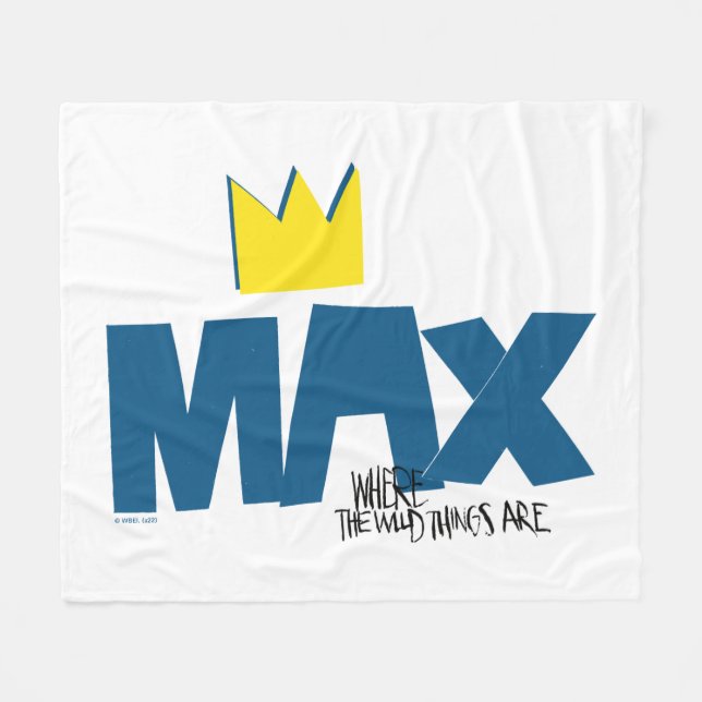 Couverture Polaire Où sont les monstres ? | Max et couronne (Devant (Horizontal))