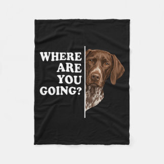 Couverture Polaire Où vas-tu pointer allemand à poil court chien