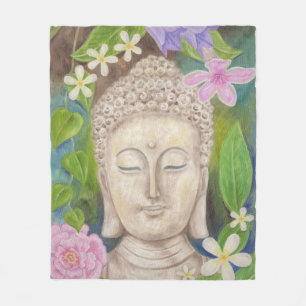 Couverture Polaire Ouatine de fleur de Bouddha
