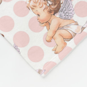 Couverture Polaire Ouatine numéro trois de fille d'ange de bébé