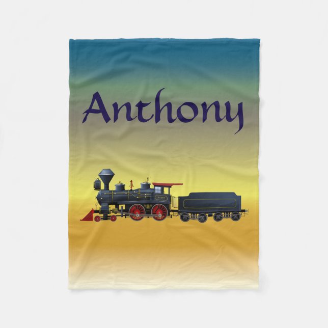 Couverture Polaire Ouatine réglée du train nommé fait sur commande du (Devant)