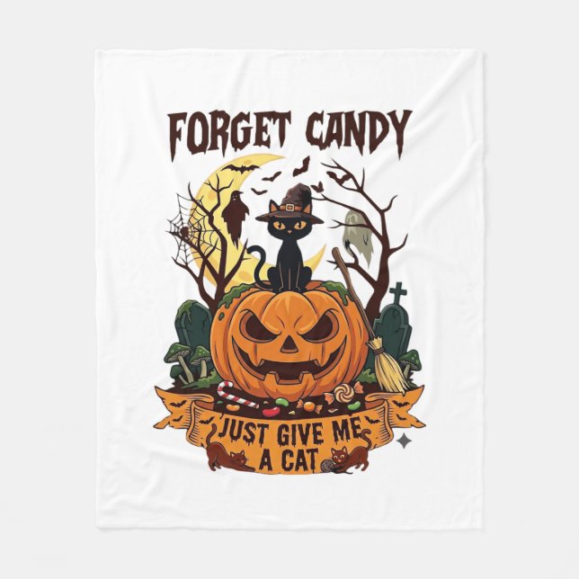 Couverture Polaire Oublie les bonbons, donne-moi simplement Halloween (Devant)