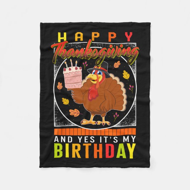 Couverture Polaire Oui C'est mon anniversaire Turquie Automne Costume (Devant)