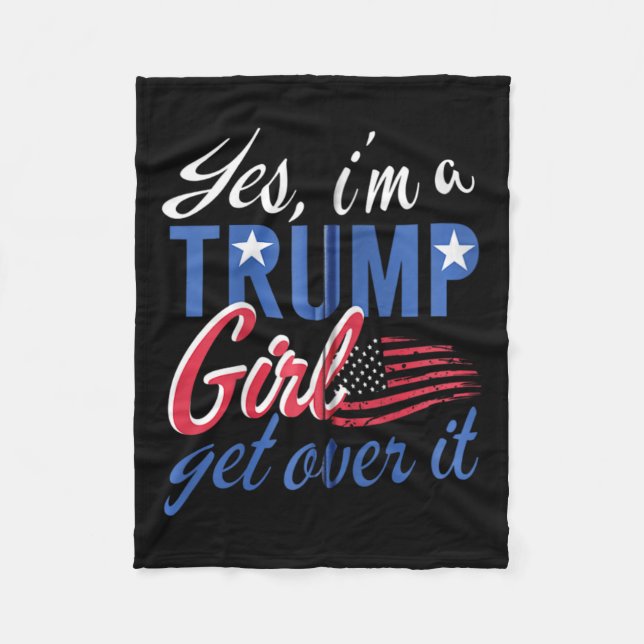 Couverture Polaire Oui I#39 ; m Une fille de Trump va l'aider Fan Usa (Devant)