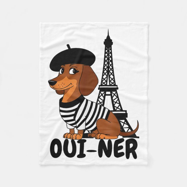 Couverture Polaire Oui-ner Dog Funny Dachshund Wiener Sausage Ween Do (Devant)