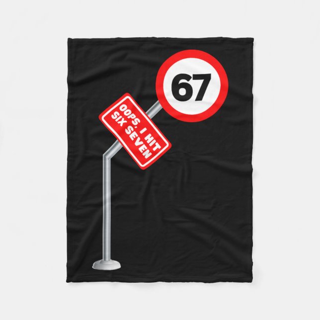 Couverture Polaire Oups j'ai frappé 6 7 Six Sept Panneau de limitatio (Devant)