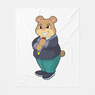 Couverture Polaire Ours comme marié avec costume
