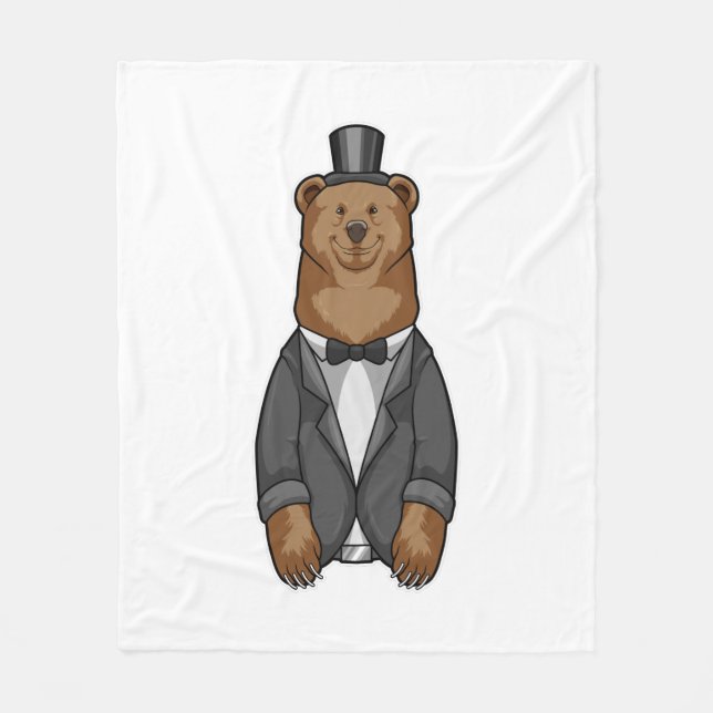 Couverture Polaire Ours comme marié avec veste (Devant)