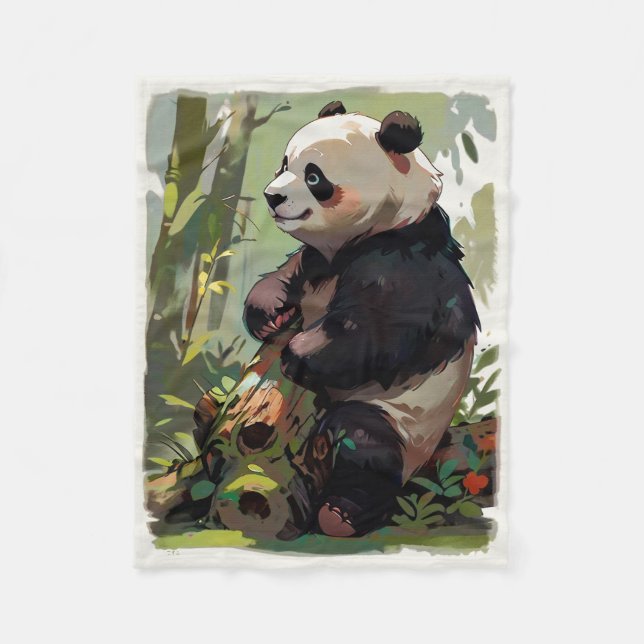 Couverture Polaire Ours de loisirs - Panda (Devant)