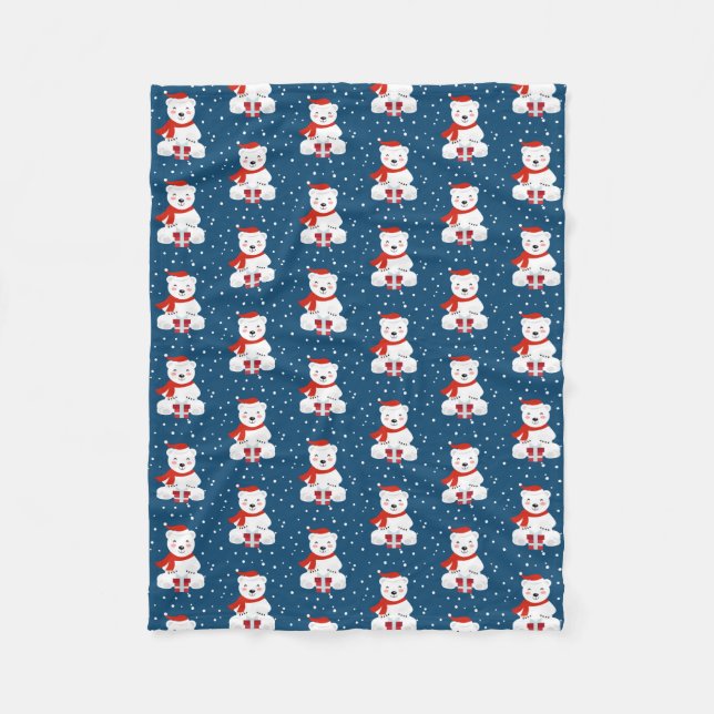 Couverture Polaire Ours de neige (Devant)