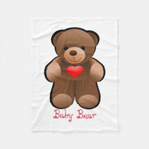 Couverture Polaire Ours de nounours avec le coeur