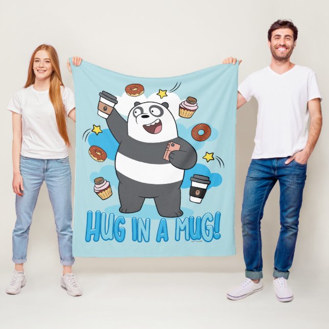 Couverture Polaire Ours de Panda - Enferré dans une Mug ! (En situation)