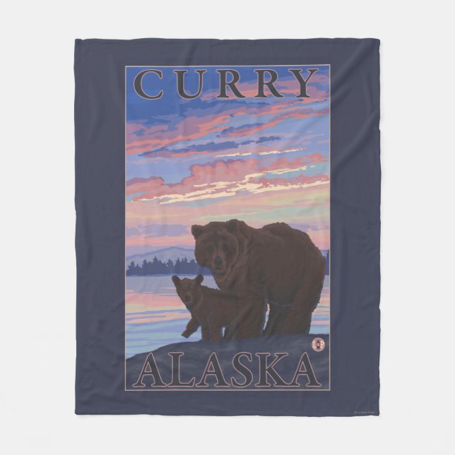 Couverture Polaire Ours et CUB - cari, Alaska (Devant)