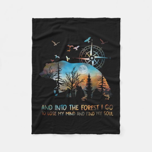 Couverture Polaire Ours Et Dans La Forêt Je Vais Perdre Mon Cadeau D' (Devant)