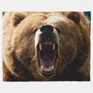 COUVERTURE POLAIRE OURS GRIS