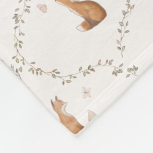 Couverture Polaire Ours Lapin Lapereau Renard Animaux Forestiers Enfa